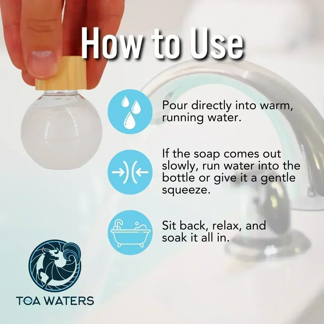 Liquid Bath Bomb Gift Set - 5 Organic Vegan Bath Soaks