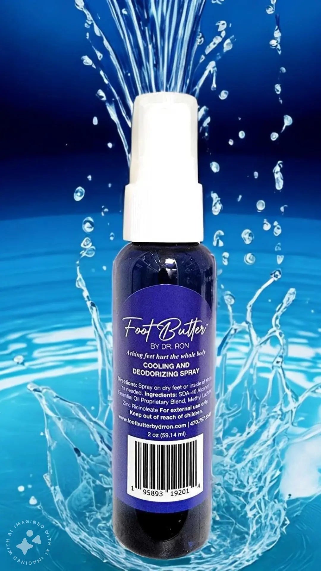 Lavender Cooling and Deodorizing Foot Spray 2oz