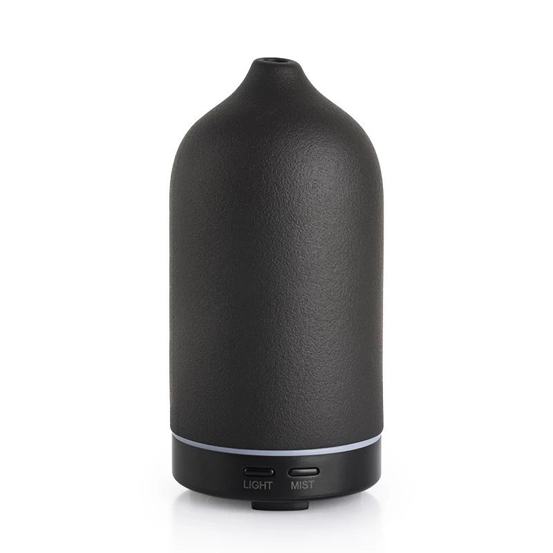 Ultrasonic Ceramic Essential Oil Diffuser – 7 Color LED, Auto Shut-Off