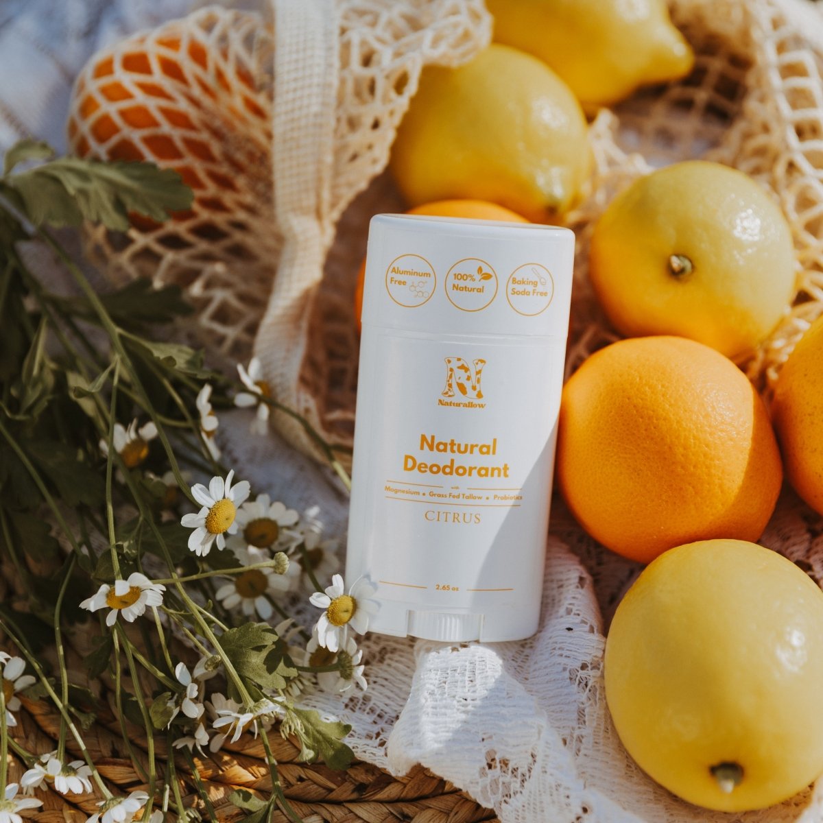 Natural Deodorant - Citrus Scent for Sensitive Skin