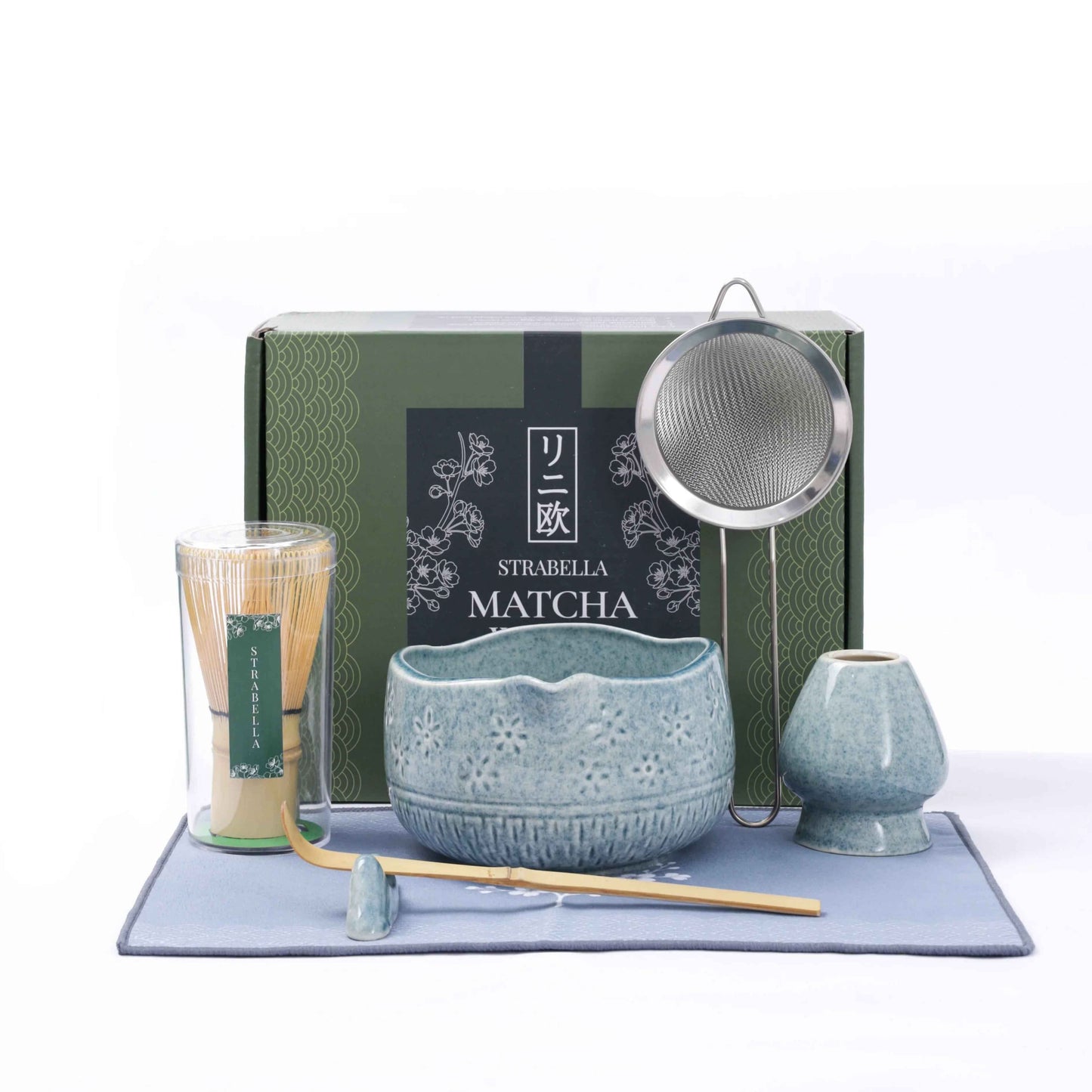 Strabella Matcha Whisk Set – Bamboo Whisk & Ceramic Bowl