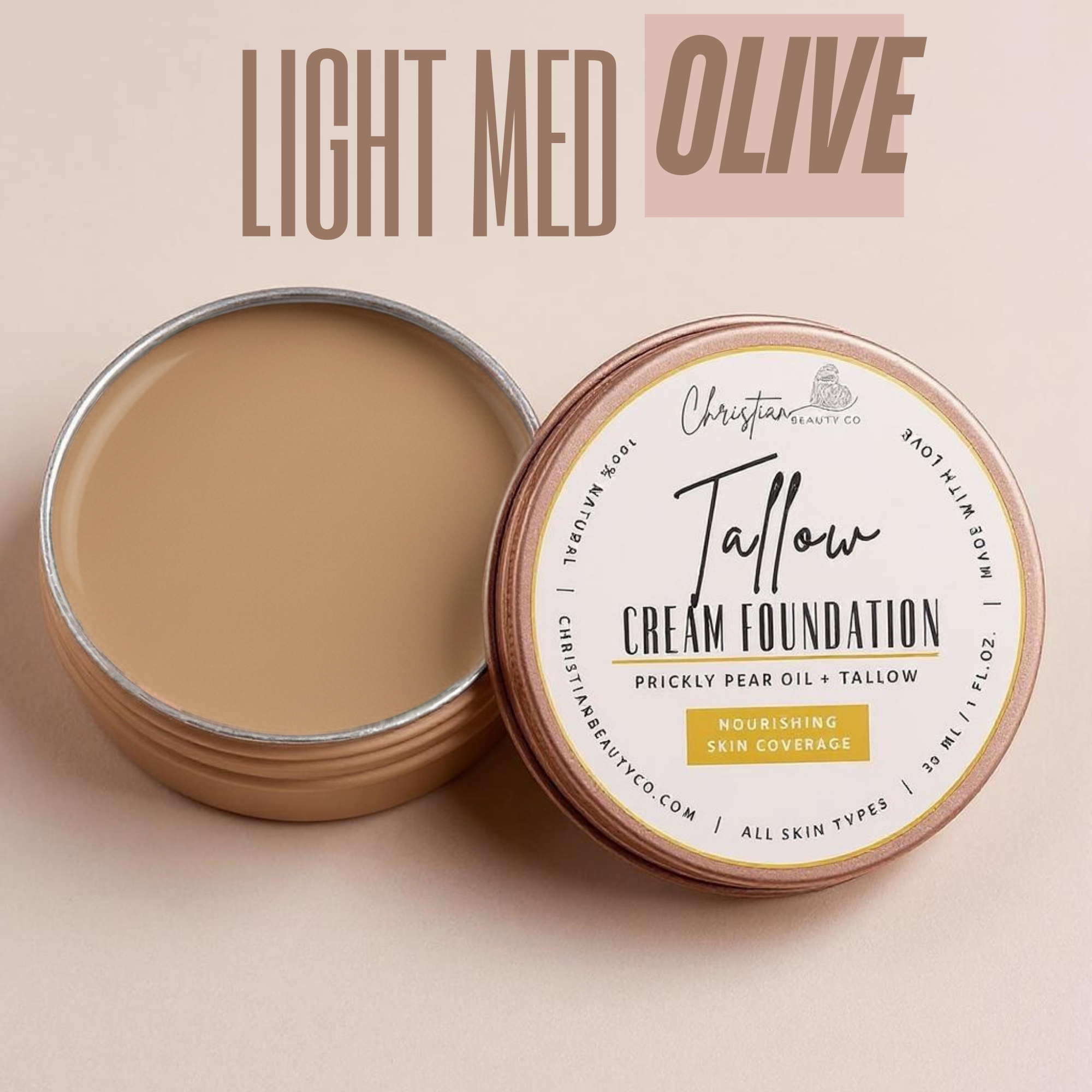 Tallow Cream Foundation | Buildable Coverage with Grass-Fed Tallow