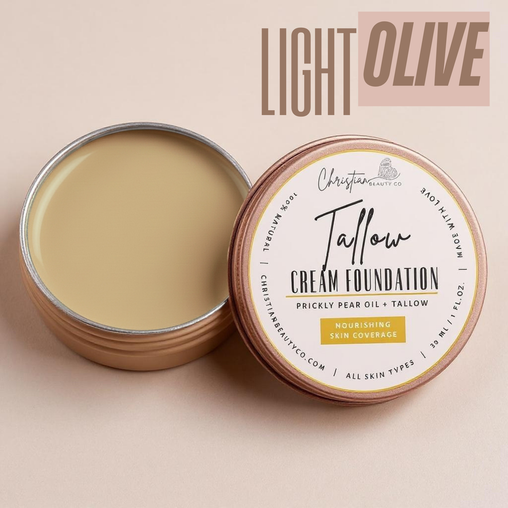 Tallow Cream Foundation | Buildable Coverage with Grass-Fed Tallow