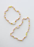 Rose Quartz and Baltic Amber Necklace