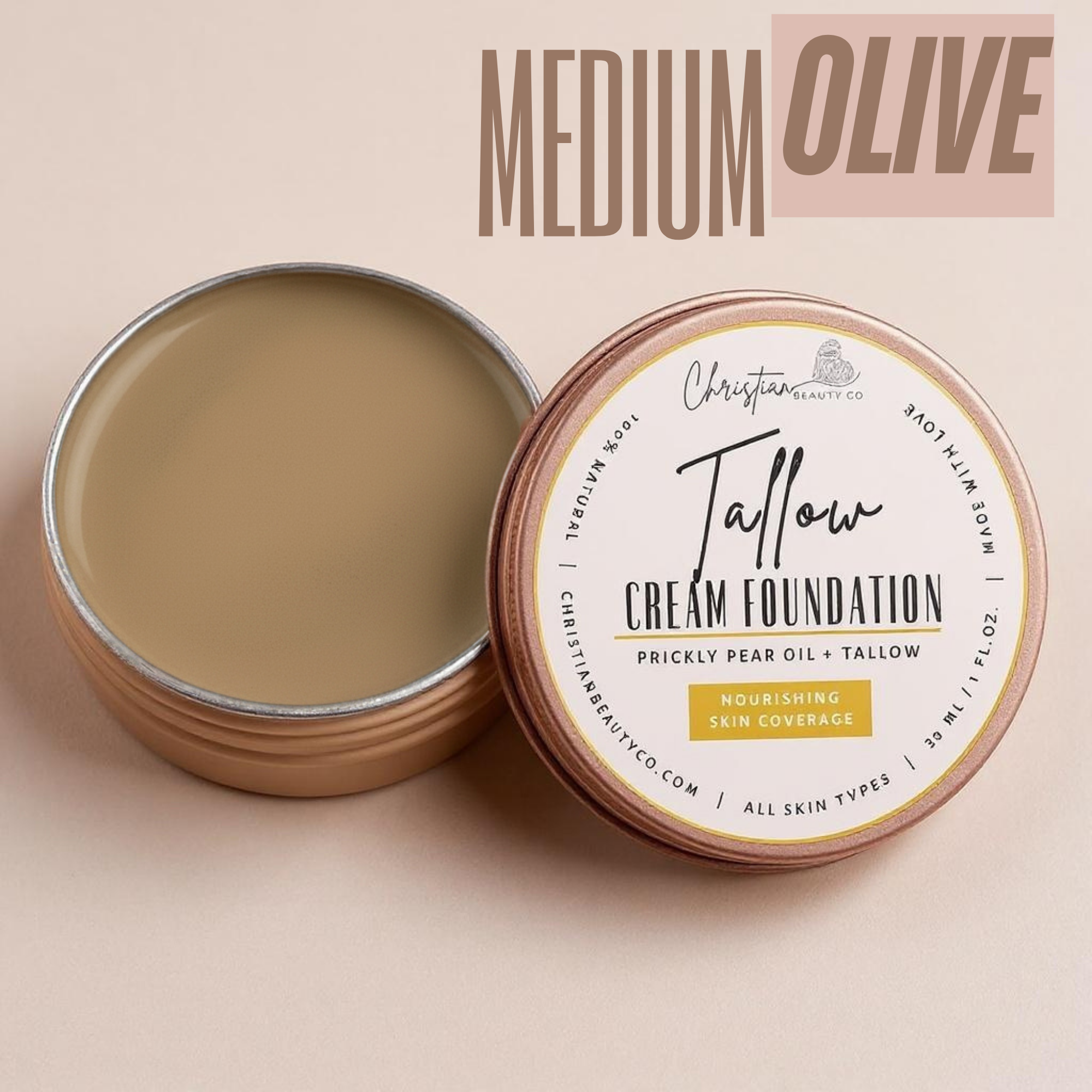Tallow Cream Foundation | Buildable Coverage with Grass-Fed Tallow