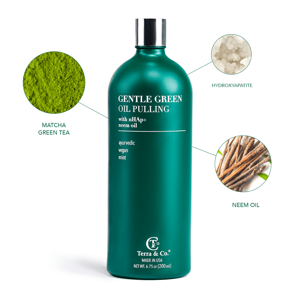 Gentle Green Oral Care Bundle - Tongue Scraper and Oil Pulling