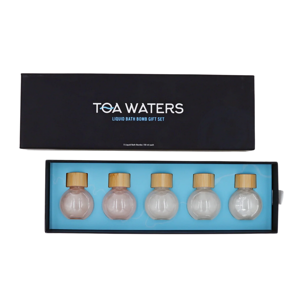 Liquid Bath Bomb Gift Set - 5 Organic Vegan Bath Soaks
