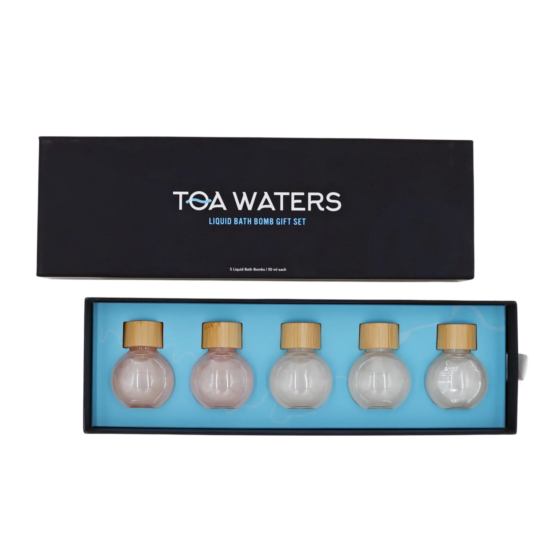 Liquid Bath Bomb Gift Set - 5 Organic Vegan Bath Soaks