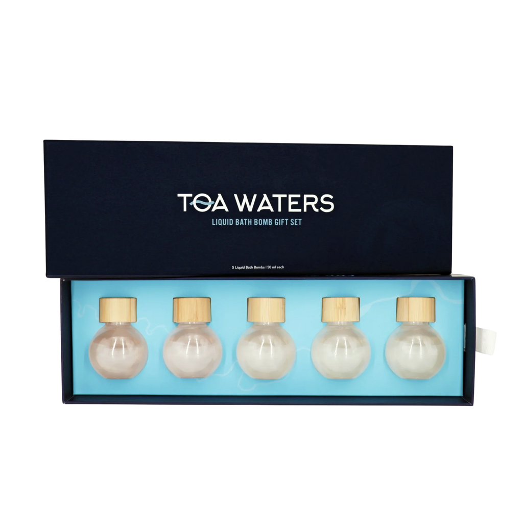 Liquid Bath Bomb Gift Set - 5 Organic Vegan Bath Soaks