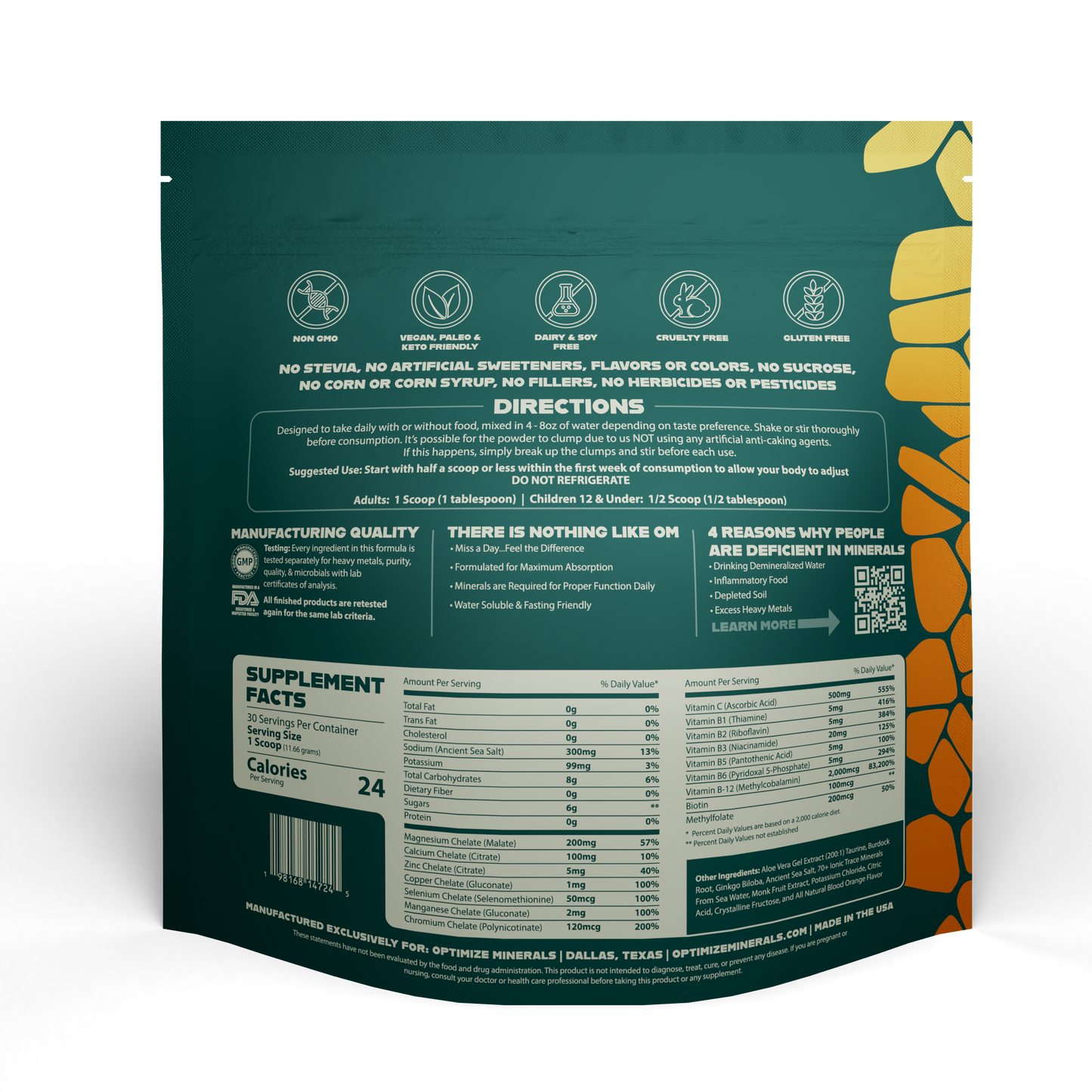 Optimize Minerals - Ionic Trace Minerals & Electrolytes Powder (30 Day Supply)