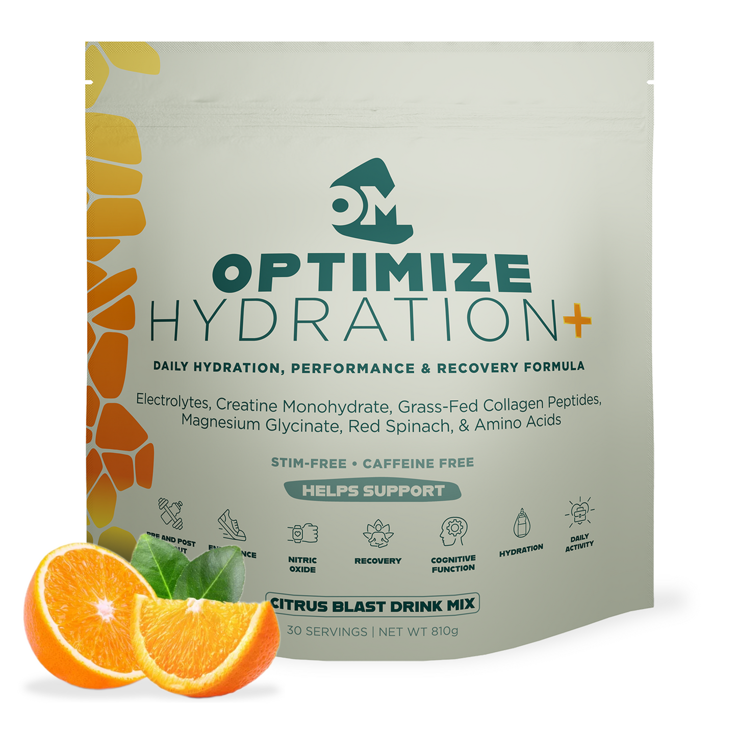 Optimize Hydration+ Electrolyte Powder with Creatine & Collagen - 30 Day Supply