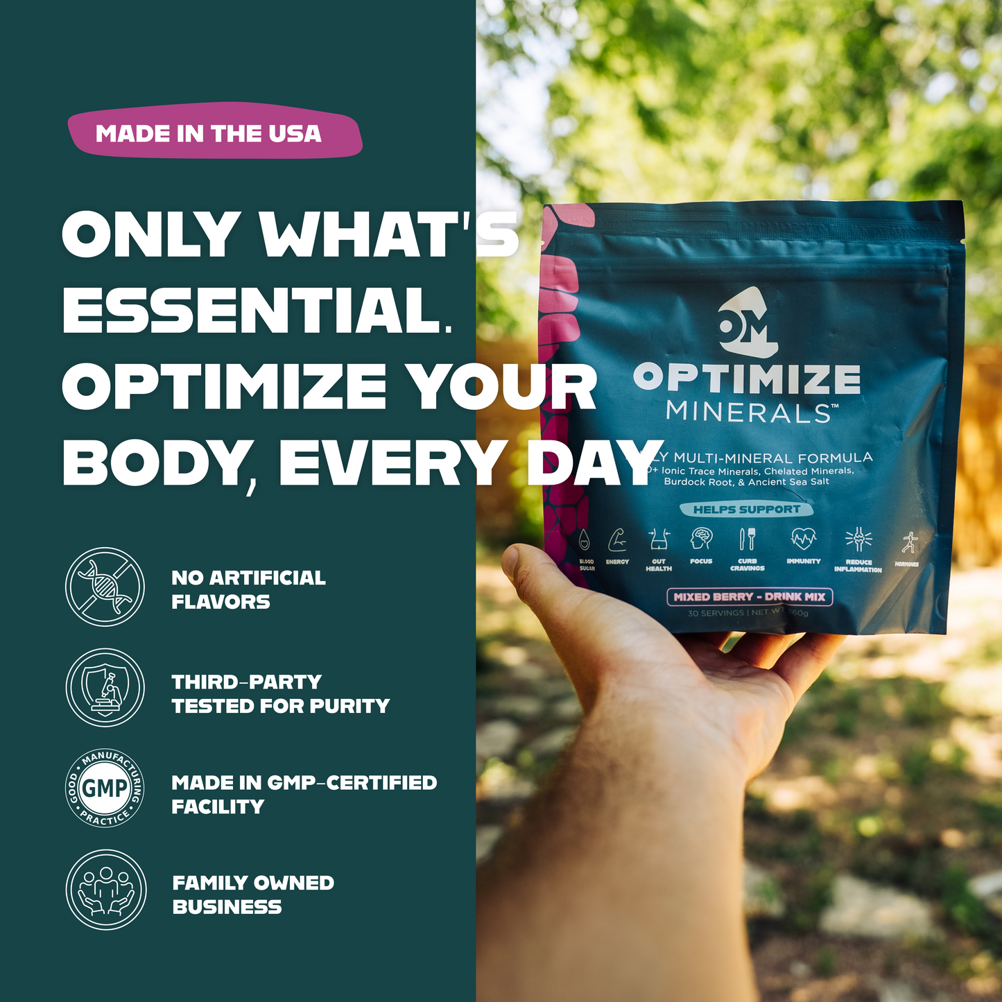 Optimize Minerals - Ionic Trace Minerals & Electrolytes Powder (30 Day Supply)