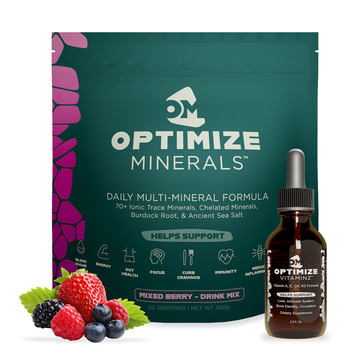 Optimize Minerals & Vitaminz Bundle - Complete Daily Nutrition System (30 Day Supply)