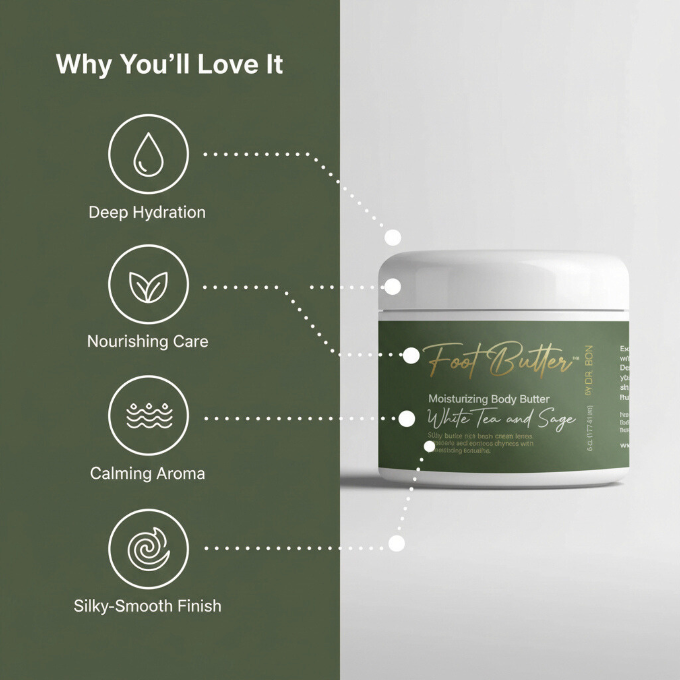 White Tea and Sage Moisturizing Body Butter 6oz