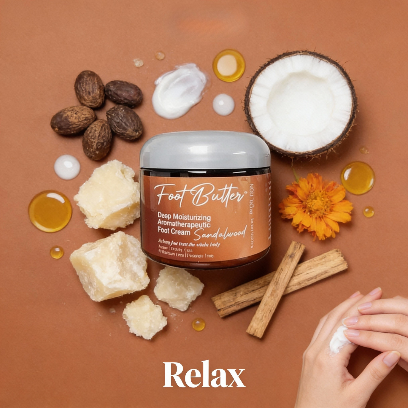 Sandalwood Foot Butter Massage Cream 6oz
