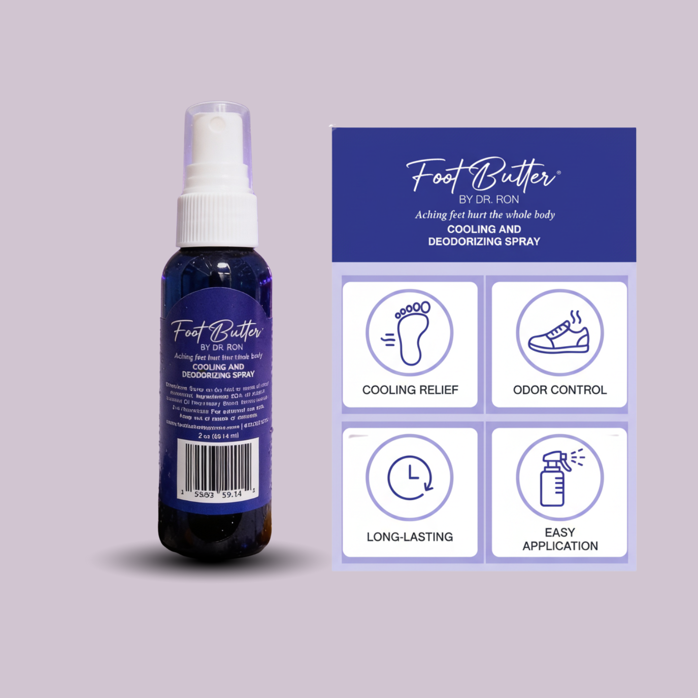 Lavender Cooling and Deodorizing Foot Spray 2oz