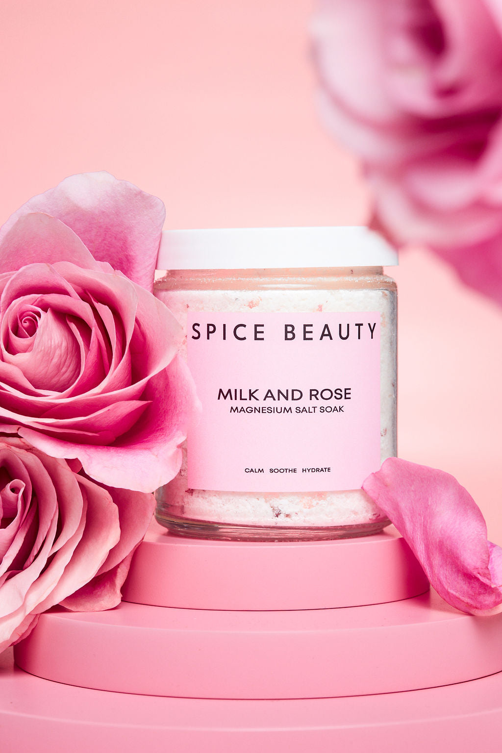 Magnesium Salt Soak with Goat Milk & Rose - Relaxing Bath Soak