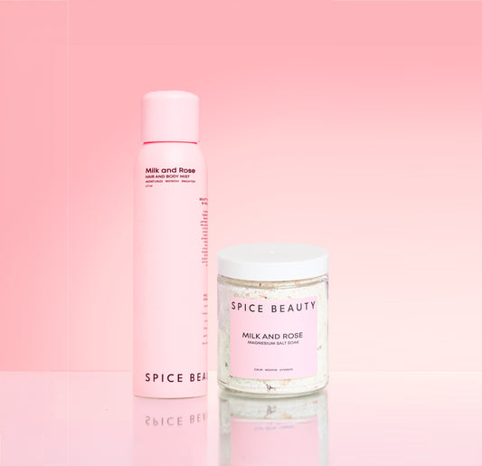 Bath & Scent Duo | Magnesium Bath Soak & Rose Body Mist Set