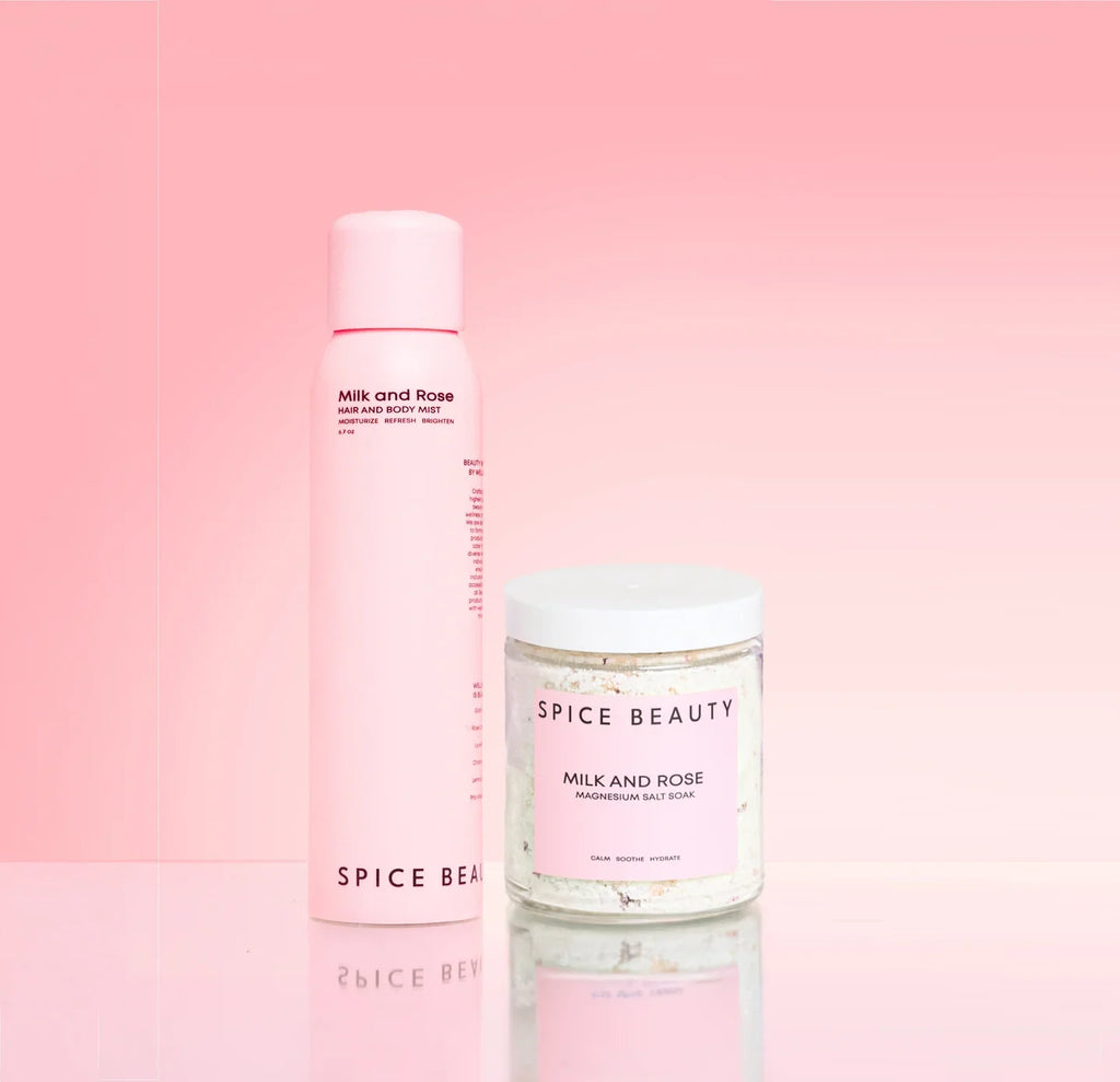 Magnesium Salt Soak with Goat Milk & Rose - Relaxing Bath Soak