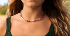 Natural Gemstone Necklace with 14k Gold Filled Toggle - Sandbar