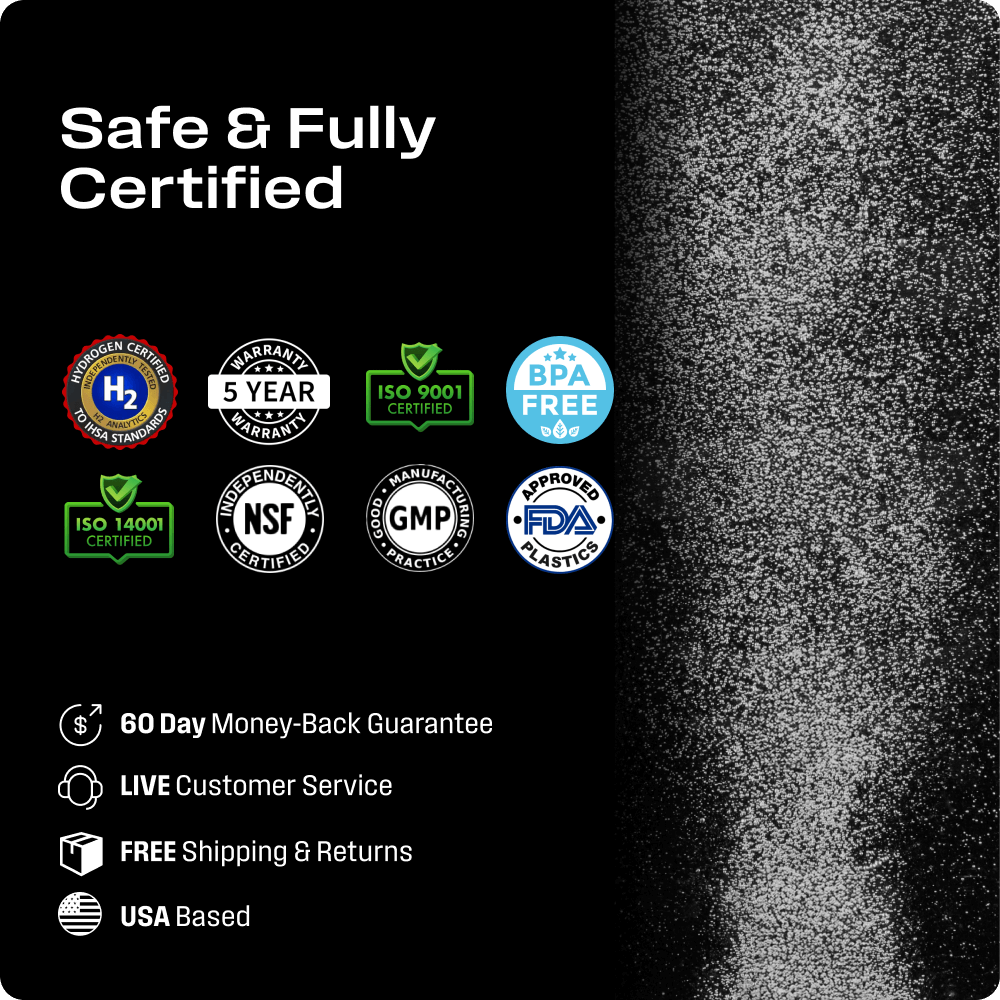 ECHO Flask Hydrogen Water Bottle - 8 PPM Molecular Hydrogen Generator