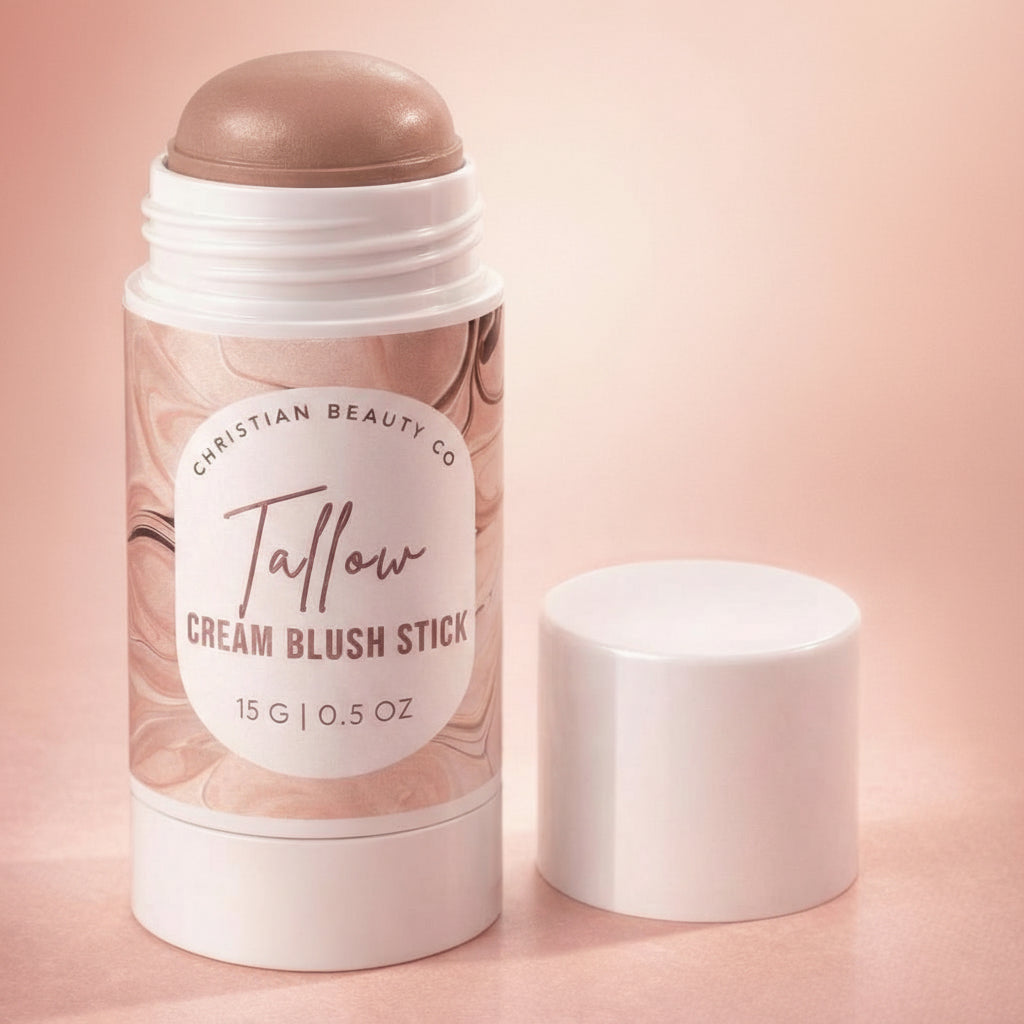 Tallow Cream Blush Stick | Buildable Color with Grass-Fed Tallow