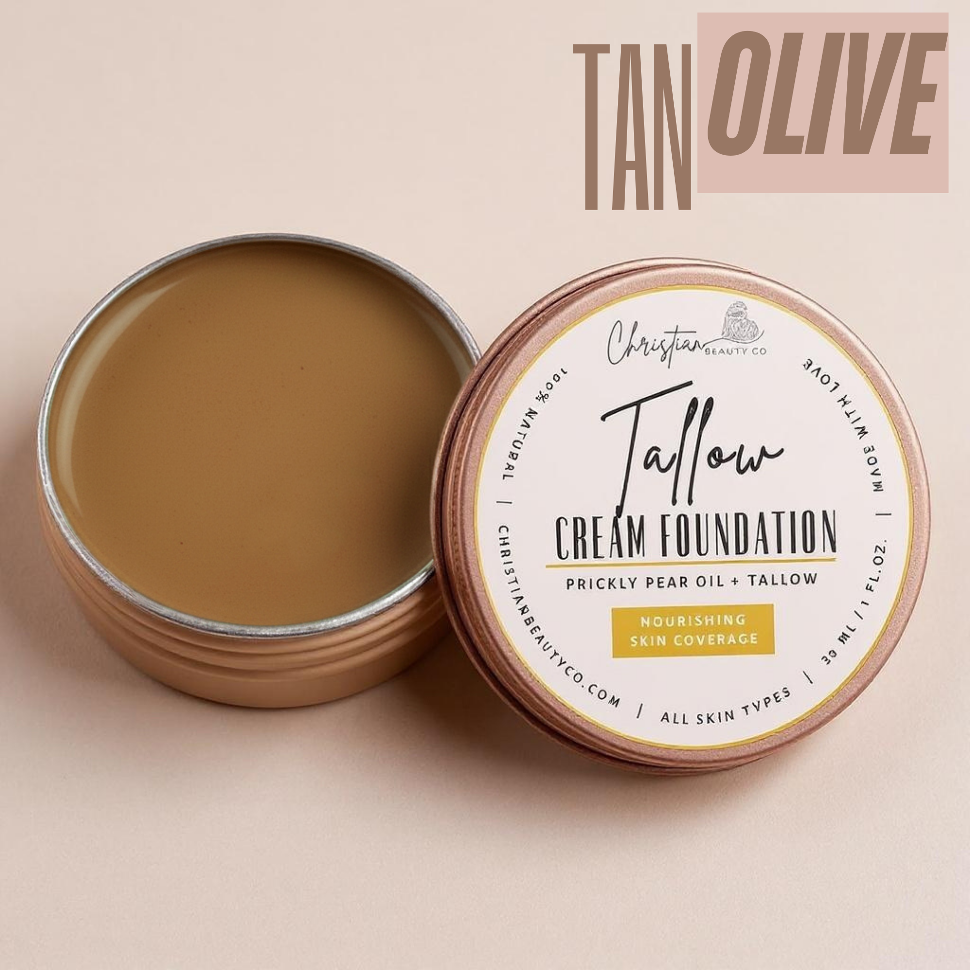 Tallow Cream Foundation | Buildable Coverage with Grass-Fed Tallow