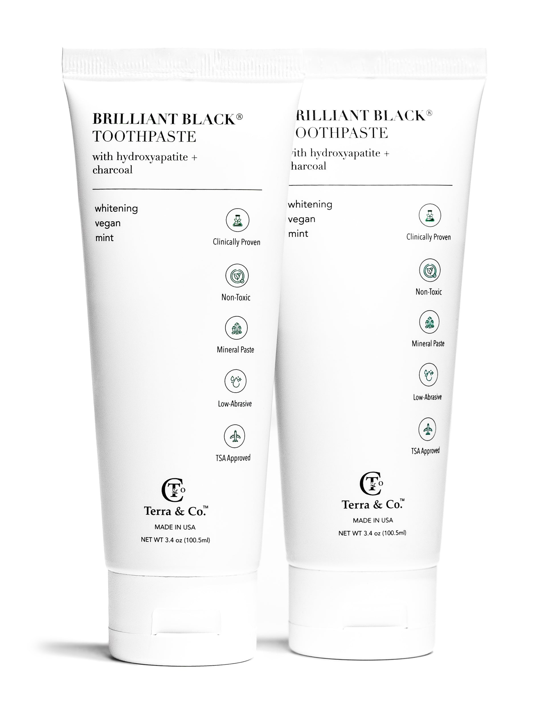 Natural Charcoal Toothpaste and Hydroxyapatite Bundle Fluoride Free