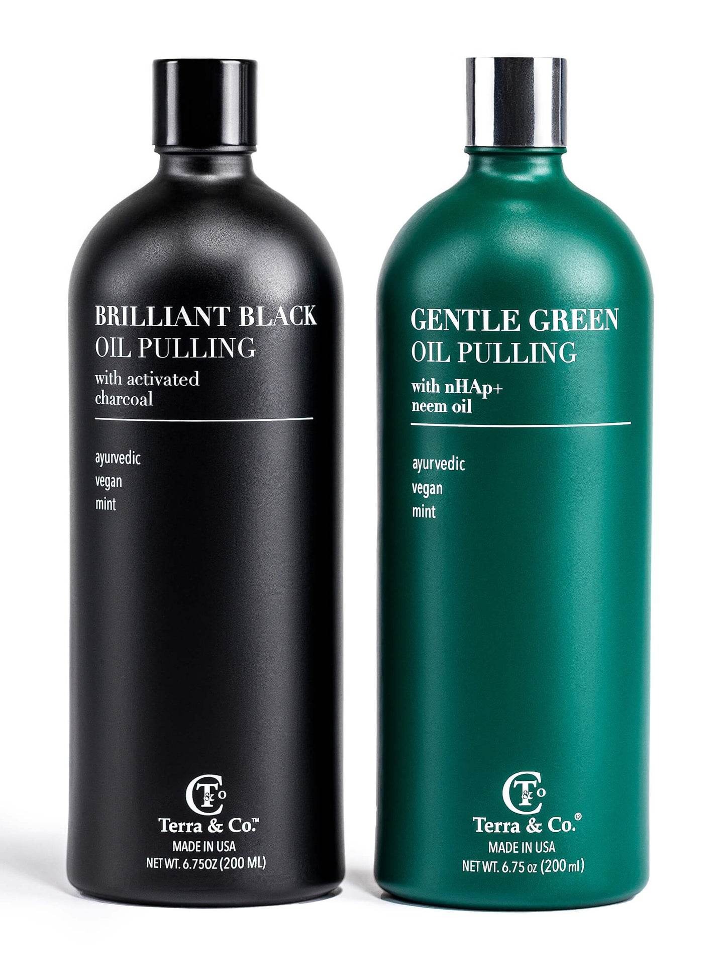 Oil Pulling Bundle Gentle Green and Brilliant Black