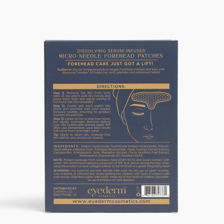 Microneedle Forehead Patches - Hyaluronic Acid Treatment for Fine Lines & Wrinkles