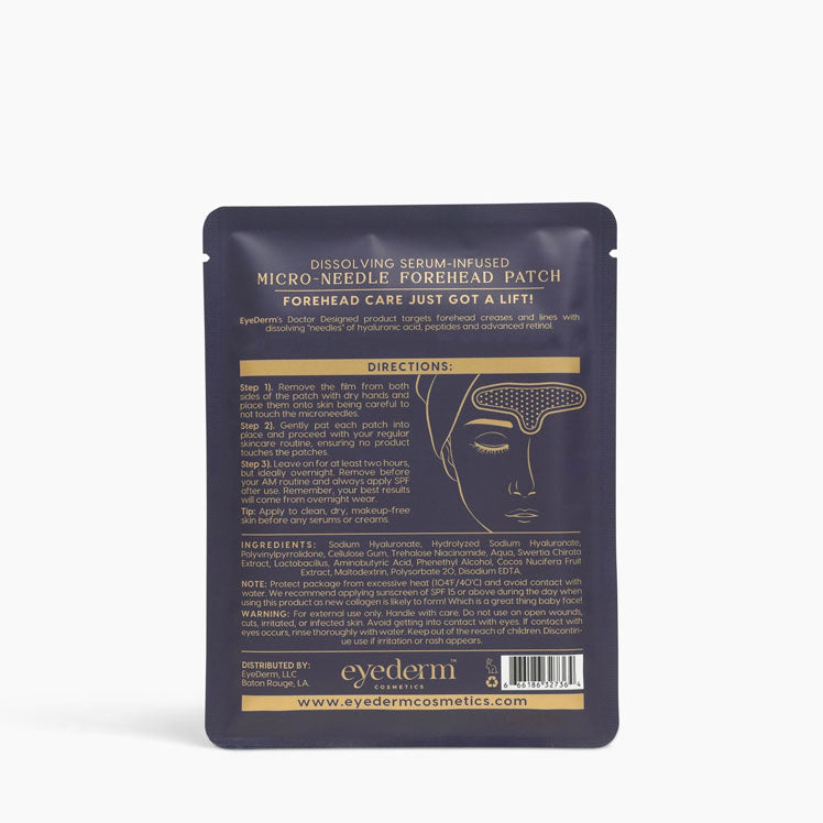 Microneedle Forehead Patches - Hyaluronic Acid Treatment for Fine Lines & Wrinkles