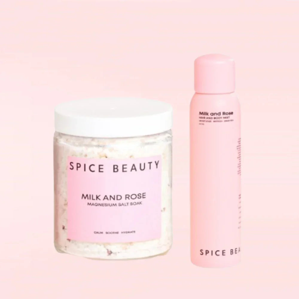 Radiant Skin Duo | Milk & Rose Body Scrub & Magnesium Bath Soak Gift Set