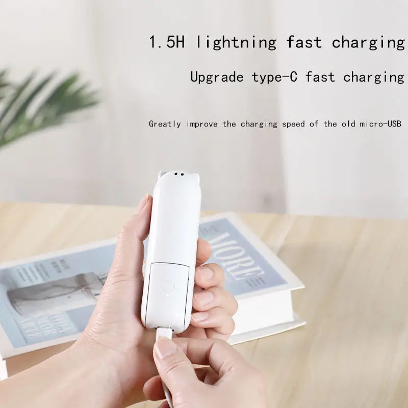 Cat Ear Folding Mini USB Hand Fan with Power Bank