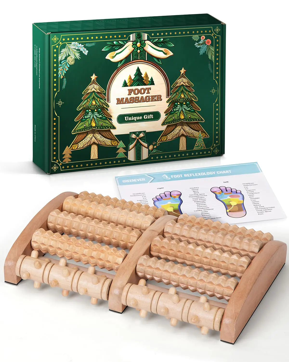 Dual Foot Massager Roller - Acupressure & Reflexology Tool