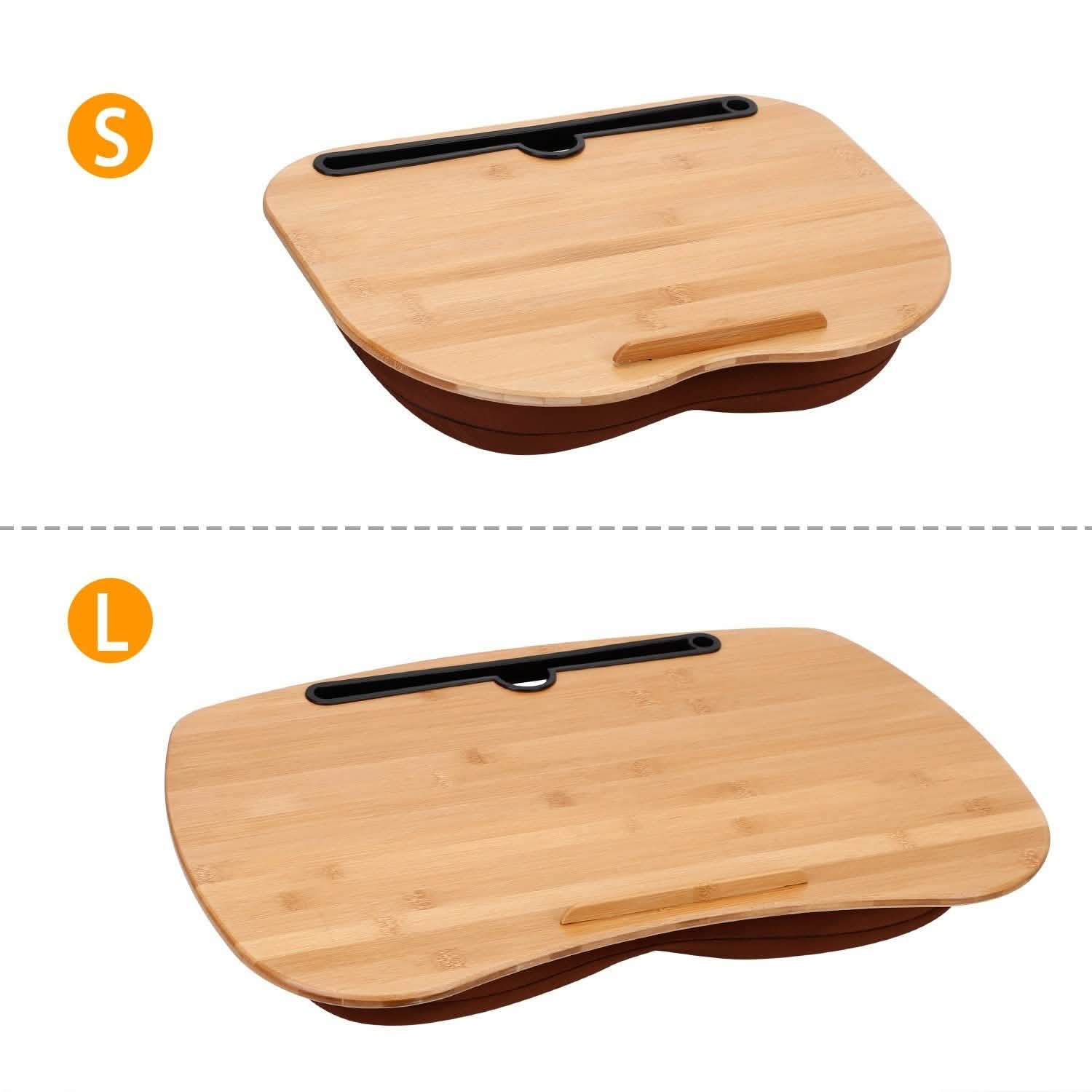 Bamboo Laptop Lap Desk with Pillow Cushion