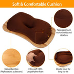 Bamboo Laptop Lap Desk with Pillow Cushion