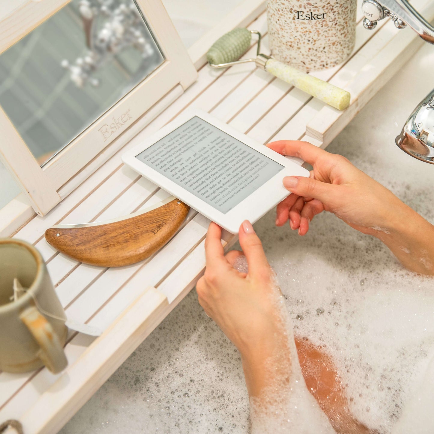 Bath Board - FSC Certified Pine Wood Bath Caddy