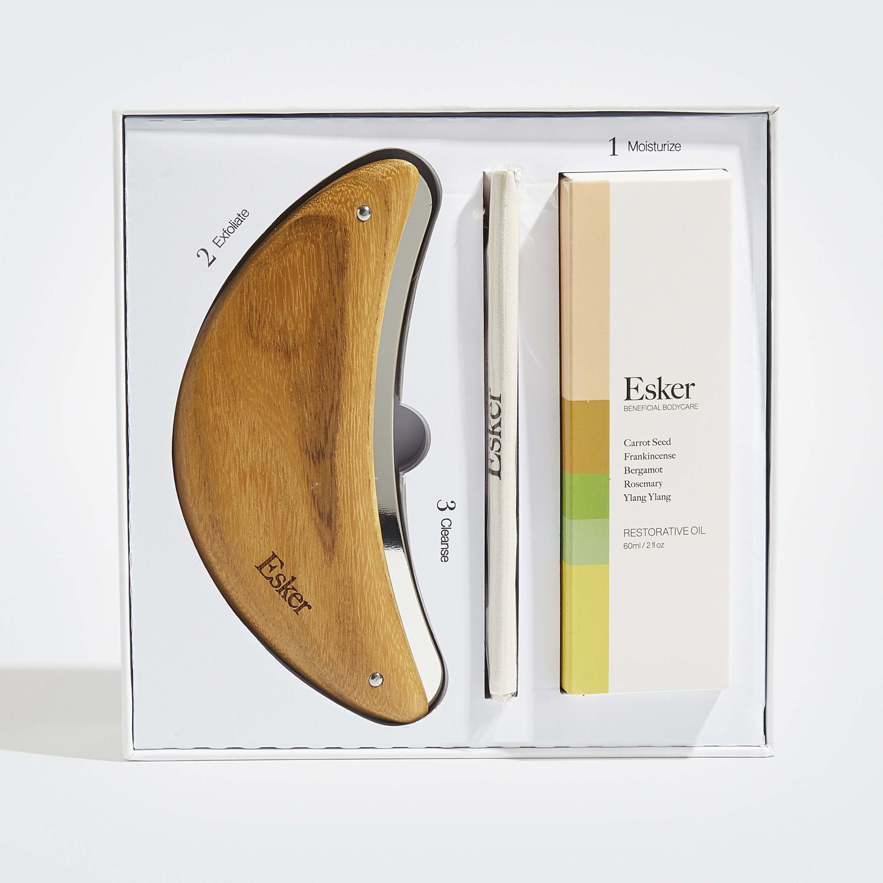 Body Plane Set - Exfoliating Tool + Body Oil Gift Set