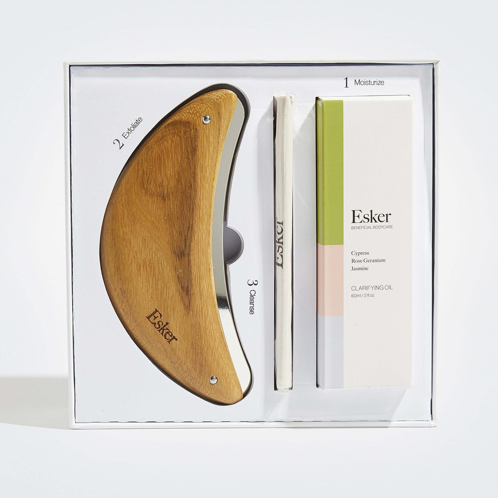 Body Plane Set - Exfoliating Tool + Body Oil Gift Set