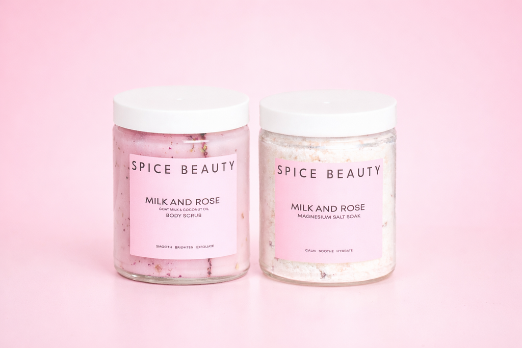 Magnesium Salt Soak with Goat Milk & Rose - Relaxing Bath Soak