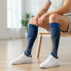Compression socks being worn