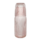 39oz Ribbed Glass Bedside Water Carafe