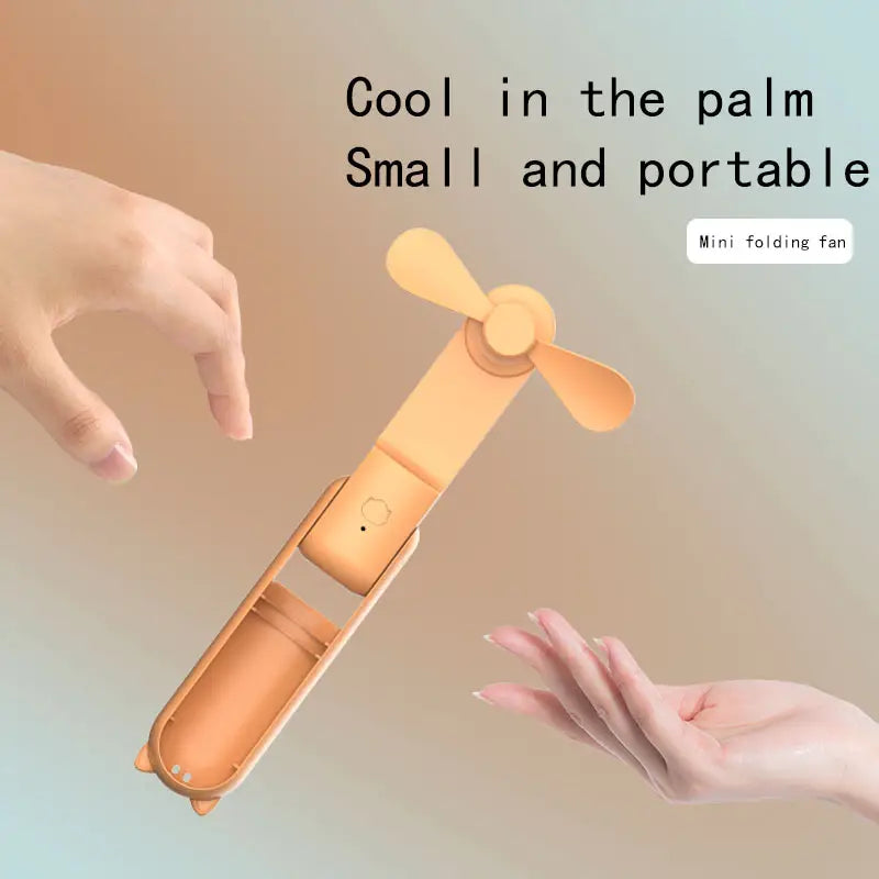 Cat Ear Folding Mini USB Hand Fan with Power Bank