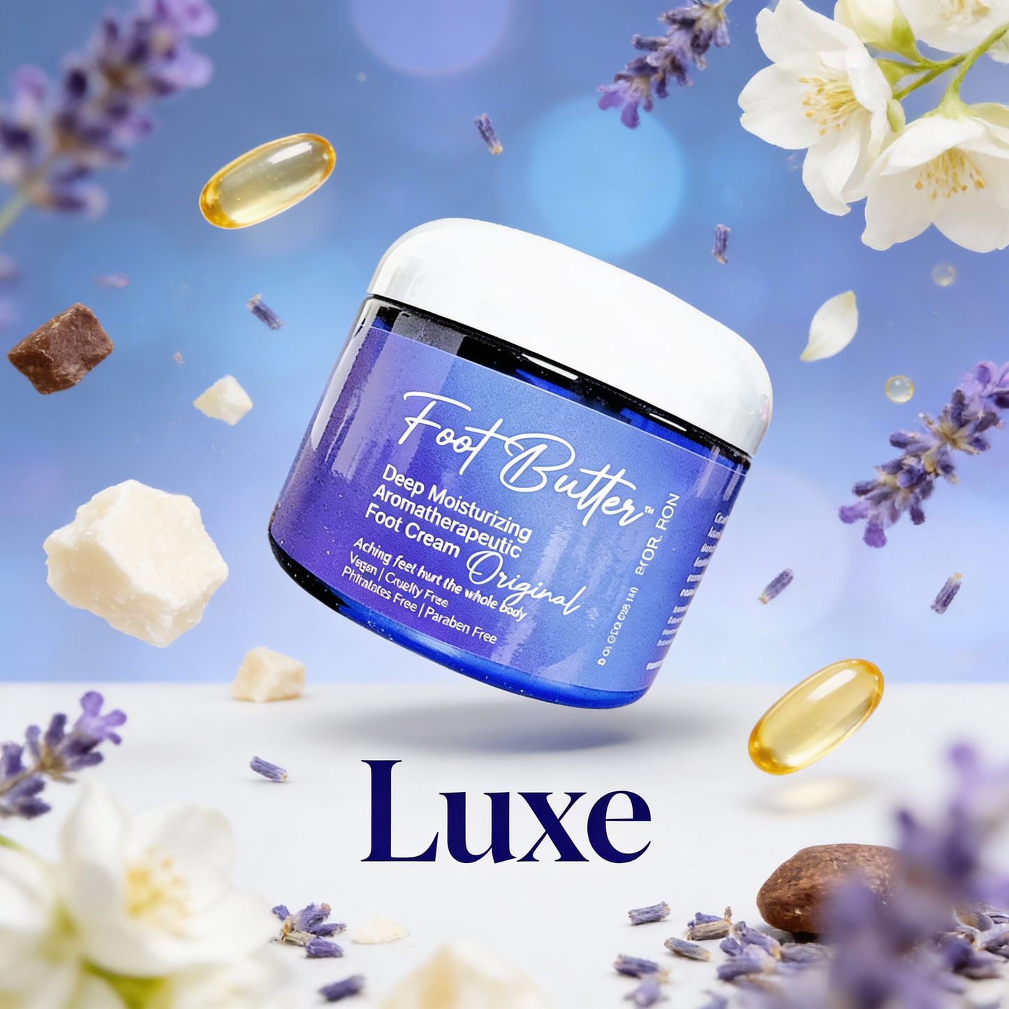 Lavender and Jasmine Foot Butter Massage Cream 6oz