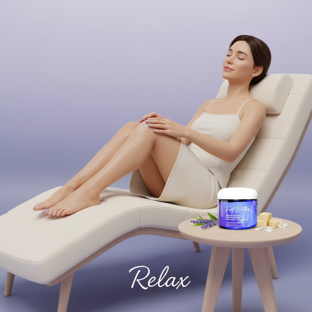 Lavender and Jasmine Foot Butter Massage Cream 6oz