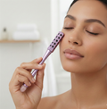 Rose Quartz Facial Massage Roller & Gua Sha Tool | Cooling Face & Body Sculpting Roller