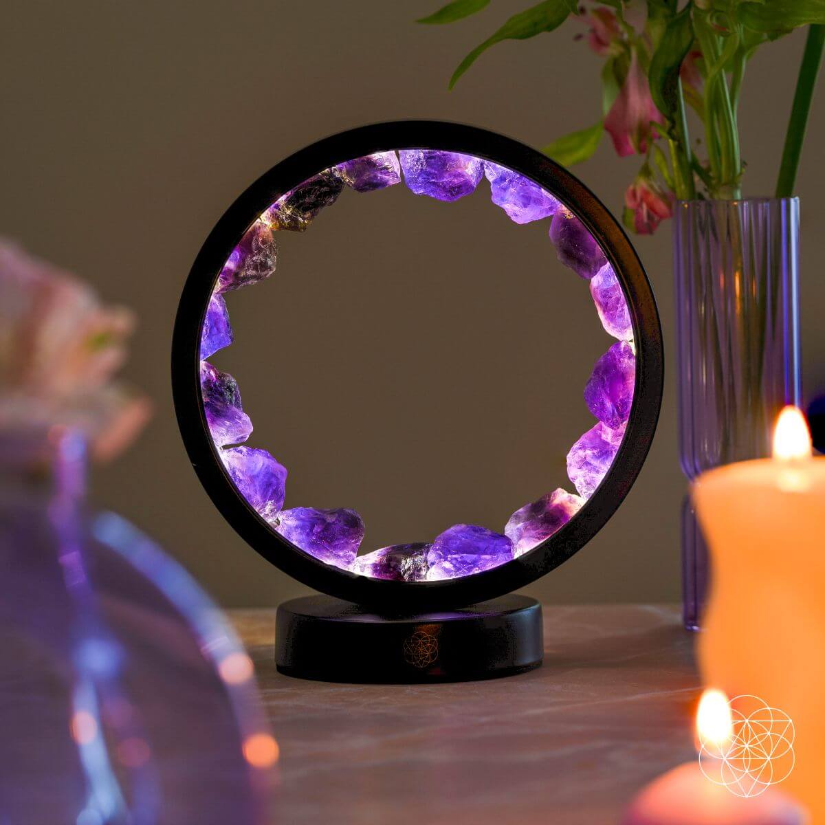 I Am At Peace - Amethyst Lamp