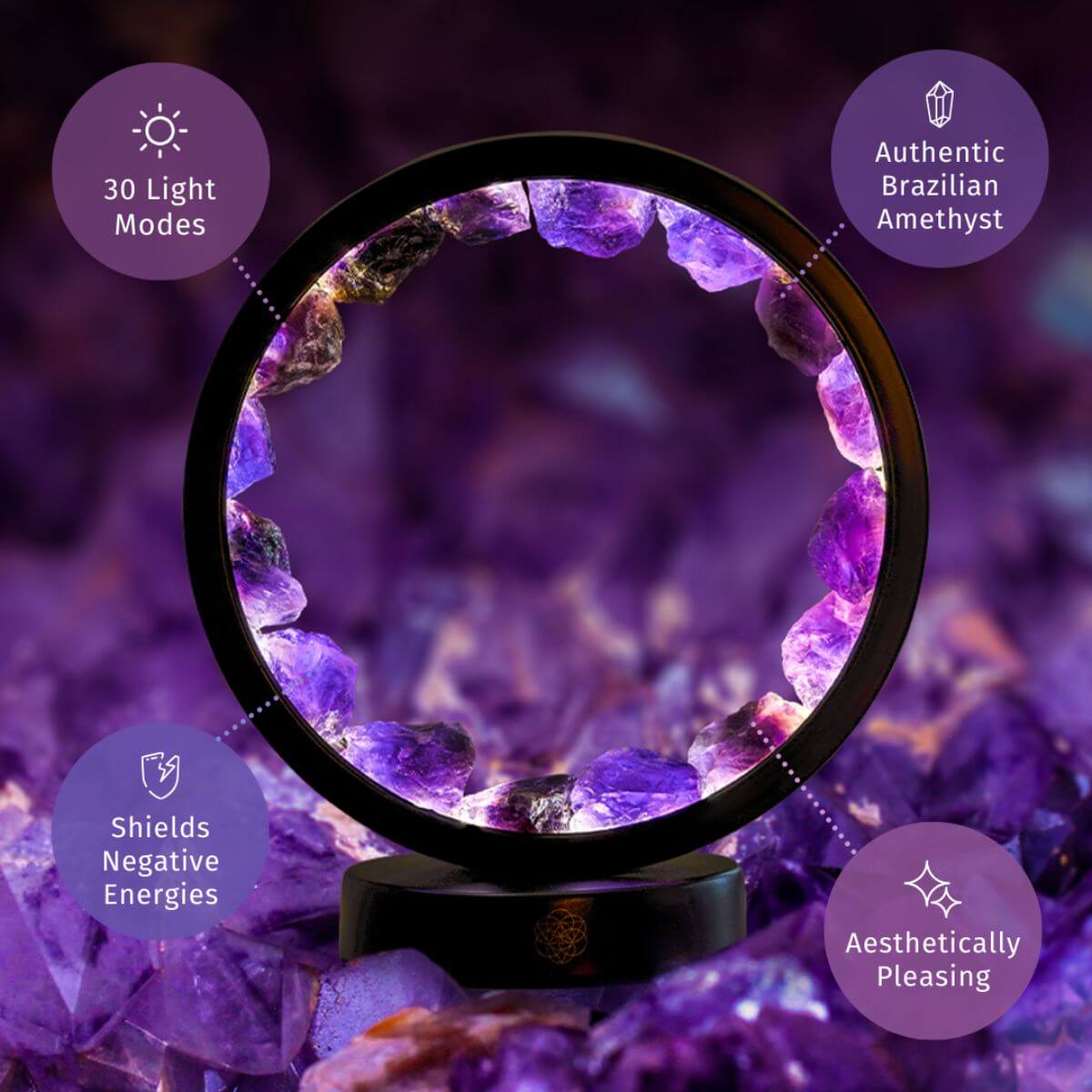 I Am At Peace - Amethyst Lamp