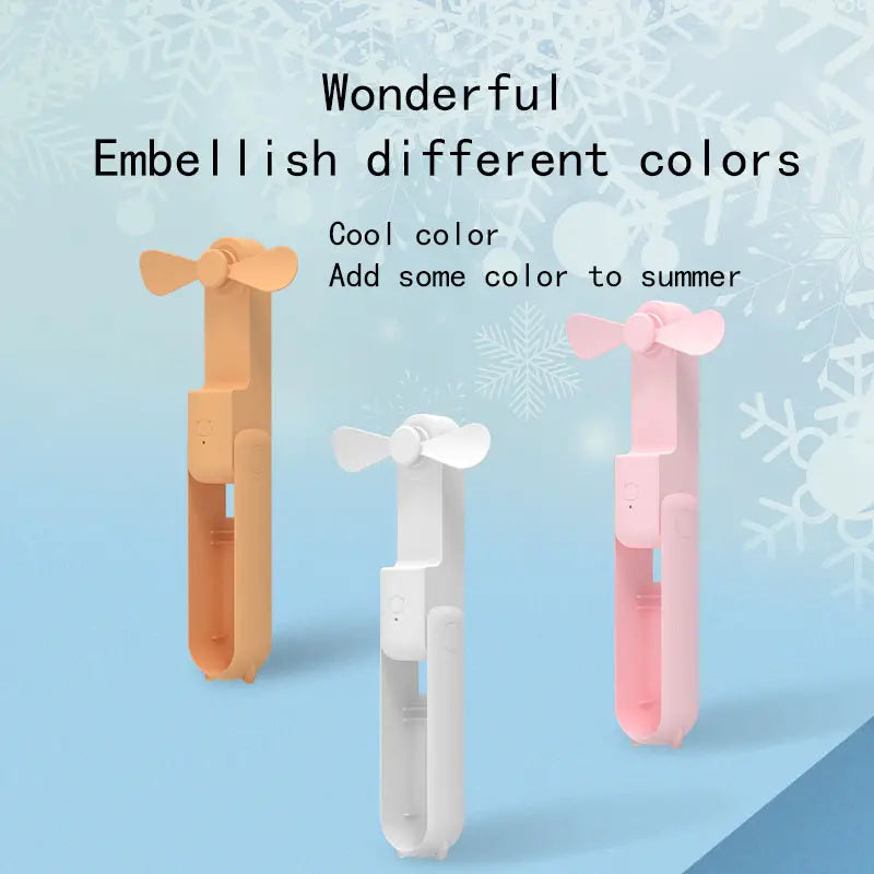 Cat Ear Folding Mini USB Hand Fan with Power Bank