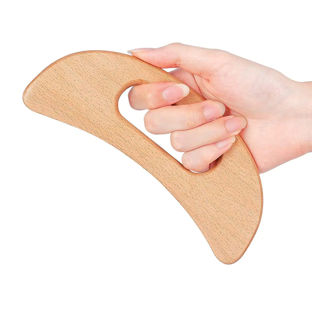 Wooden Gua Sha Massage Tool - Natural Wood Scraping Board